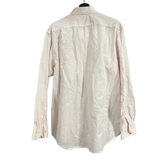 IZOD Pink Button Down Up LS Light Pink Men’s Medium Dress Work Shirt Med Soft Al - Picture 7 of 10